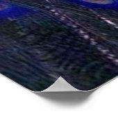 Mooie Paarse kleur veer pauwenvogel Poster (Hoek)