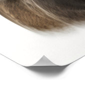 Mooie paarse kop portret hand getekende kleur poster (Hoek)