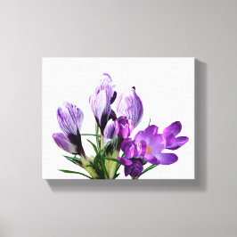 Mooie paarse krokus bloem moderne bloem digitale  canvas afdruk
