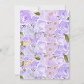 Mooie Paarse Lavendel BAPTISME Uitnodiging (Achterkant)