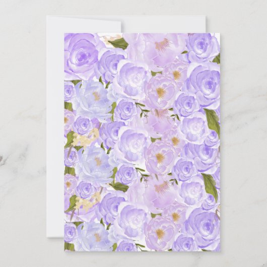 Mooie Paarse Lavendel BAPTISME Uitnodiging (Achterkant)