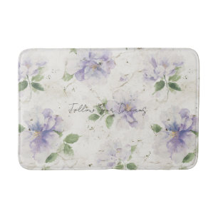 Mooie Paarse Lavendel Bloemen Badmat