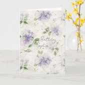 Mooie Paarse Lavendel Bloemen Kaart (Gele Bloem)