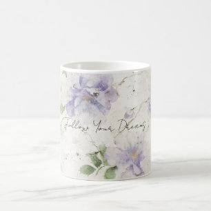 Mooie Paarse Lavendel Bloemen Koffiemok