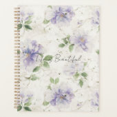 Mooie Paarse Lavendel Bloemen Planner (Voorkant)