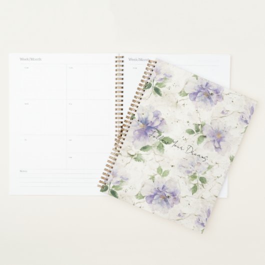 Mooie Paarse Lavendel Bloemen Planner (Display)