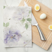 Mooie Paarse Lavendel Bloemen Theedoek (Quarter Fold)