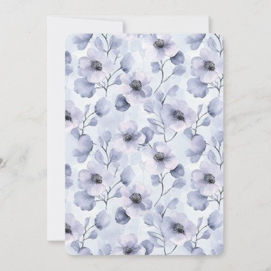 Mooie Paarse Lavendel Bloemen Verjaardag  Kaart (Achterkant)