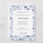 Mooie Paarse Lavendel Bloemen Verjaardag  Kaart (Voorkant)