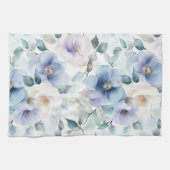 Mooie Paarse Lavendel Witte Bloemen Theedoek (Horizontaal)