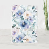 Mooie Paarse Lavendel Witte Bloemen Verjaardag Kaart (Achterkant)