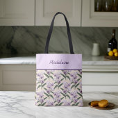 Mooie Paarse Lilacs op  Ecru Tote Bag