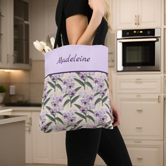 Mooie Paarse Lilacs op  Ecru Tote Bag
