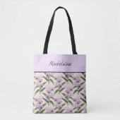 Mooie Paarse Lilacs op  Ecru Tote Bag (Voorkant)