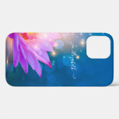Mooie Paarse Lotus Bloem, Meer, Blauw, Zen Case-Mate iPhone Case (Achterkant (horizontaal))
