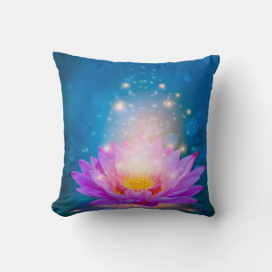Mooie Paarse Lotus, Landschap Blauw Kussen