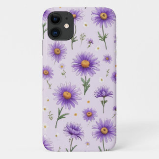 Mooie Paarse Madeliefjes Bloemige Aesthetische Hoe Case-Mate iPhone Case