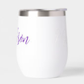 Mooie paarse naam in handgeschreven schrift aangep (Links)