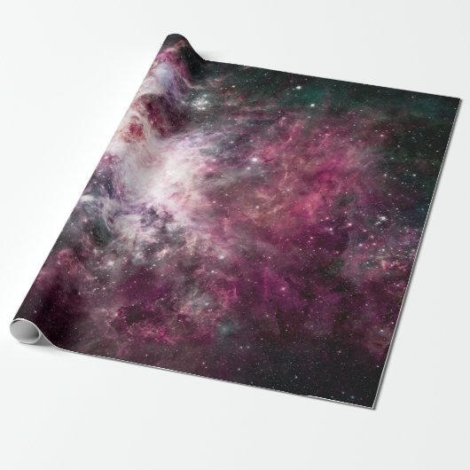 Mooie paarse nebula cadeaupapier (Uitgerold)