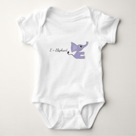Mooie paarse olifant baby body - E-Olifant in Romper