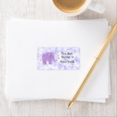 Mooie Paarse Olifant Ex-Libris Etiket (Insitu)