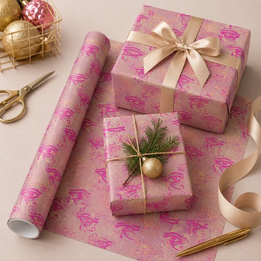Mooie Paarse Oog van Horus Cadeaupapier