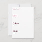 Mooie Paarse Orchidee Feest Uitnodiging (Achterkant)