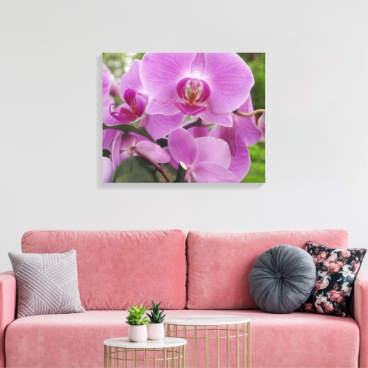 Mooie paarse orchidee in volle bloei. canvas afdruk (Insitu (Woonkamer))