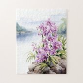 Mooie Paarse orchideeën Legpuzzel (Verticaal)