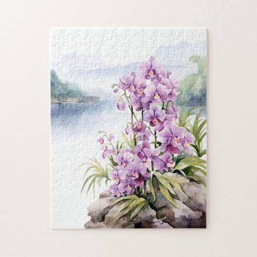 Mooie Paarse orchideeën Legpuzzel (Verticaal)