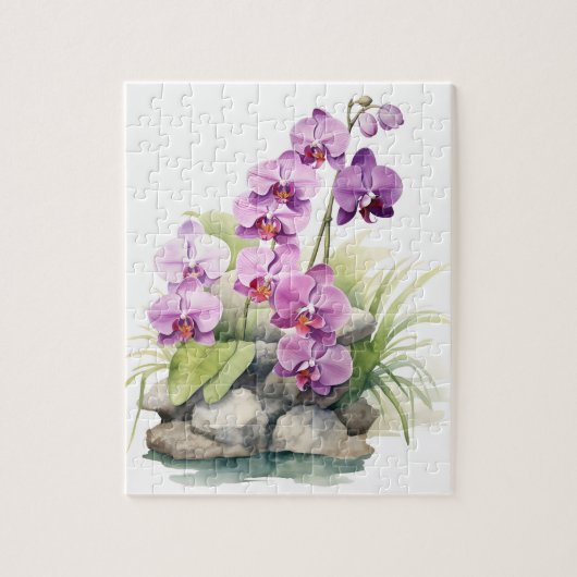 Mooie Paarse orchideeën Legpuzzel (Verticaal)