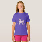 Mooie Paarse Paard T-shirt (Voorkant volledig)