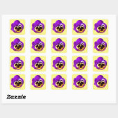 Mooie paarse paniek vierkante sticker (Vel)