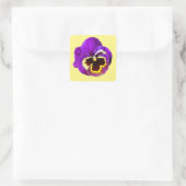 Mooie paarse paniek vierkante sticker (Tas)
