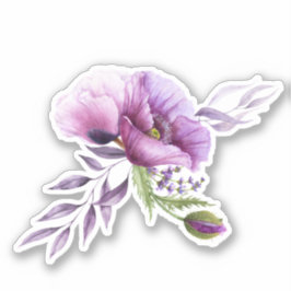 Mooie Paarse papavers Sticker
