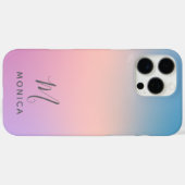 Mooie Paarse Perzik Blauwe Gradiënt Persoonlijk  Case-Mate iPhone Case (Achterkant (horizontaal))