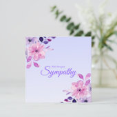 Mooie Paarse Roze Bloemen Diepste Sympathie (Staand voorkant)