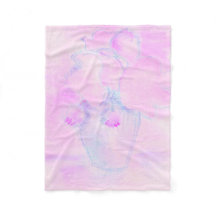Mooie paarse, roze Bloemen Fleece Deken