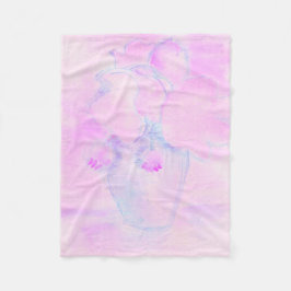 Mooie paarse, roze Bloemen Fleece Deken