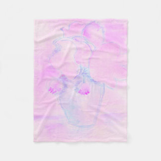 Mooie paarse, roze Bloemen Fleece Deken