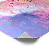 Mooie Paarse Roze Bloemen Poster (Hoek)