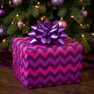 Mooie paarse roze chevron-cadeaupapier cadeaupapier