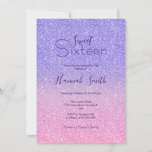 Mooie Paarse Roze Glitter Ombre Kaart