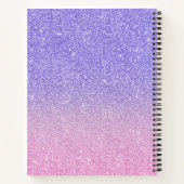 Mooie Paarse Roze Glitter Ombre Notitieboek (Achterkant)