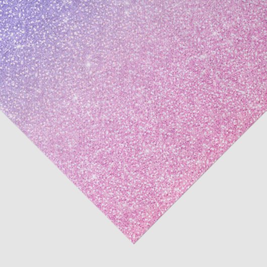 Mooie Paarse Roze Glitter Ombre Tissuepapier (Detail)