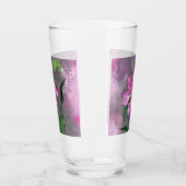 Mooie Paarse Roze Lelie Bloemen Glas Schilderij (Links)