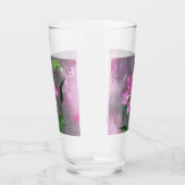 Mooie Paarse Roze Lelie Bloemen Glas Schilderij (Rechts)