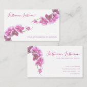 Mooie paarse roze orchidee-bloem op wit! visitekaartje (Voorkant / Achterkant)
