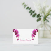 Mooie paarse roze orchidee-bloem op wit! visitekaartje (Staand voorkant)