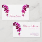 Mooie paarse roze orchidee-bloem op wit! visitekaartje (Voorkant / Achterkant)
